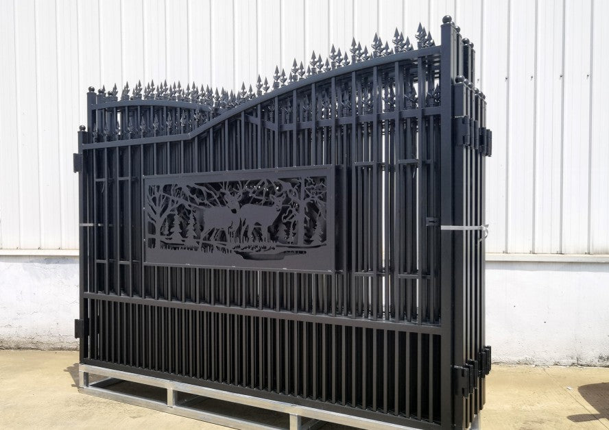 2025 SUNTOP S0720 20 ft Wrought Iron Bi-Parting Driveway Gate (Unused)