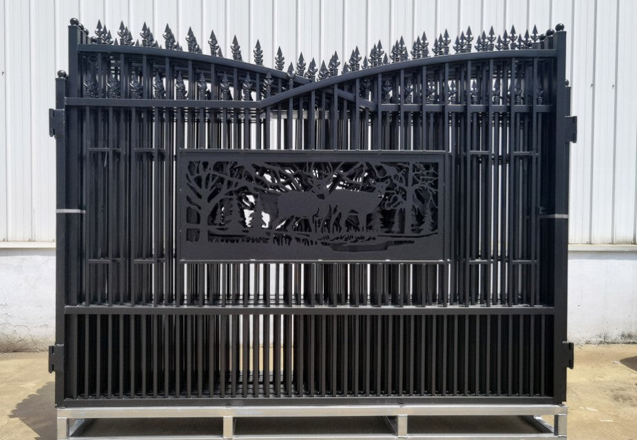 2025 SUNTOP S0720 20 ft Wrought Iron Bi-Parting Driveway Gate (Unused)