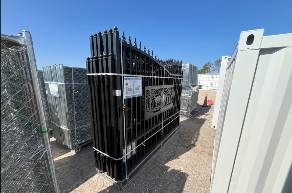 Quantity of (6) 2025 KJ K0720-6 20 ft x 7 ft Wrought Iron Bi-Parting Driveway Gate (Unused)