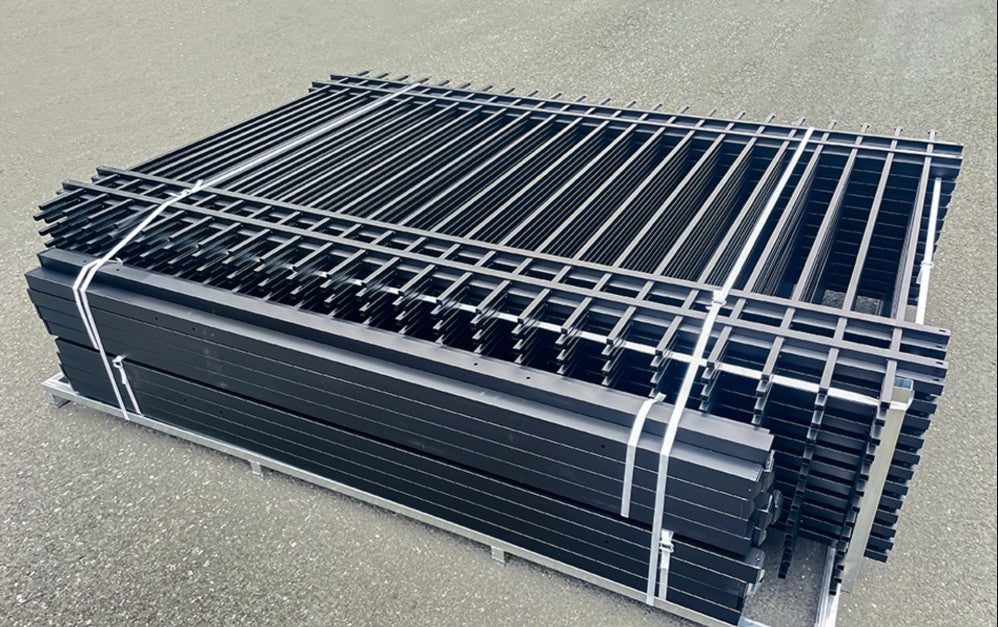 Quantity of (24) 2025 KJ K0724 10 ft x 7 ft Powder Coated Fencing (Unused)