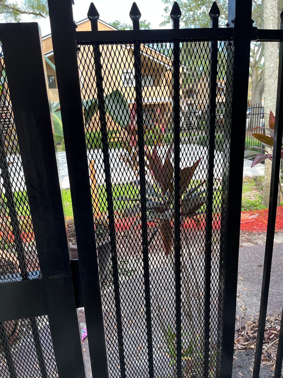 Aluminum Fence Specification – Press Point Style (Welded) Height: 6 feet black / Exterior Pool Gate, Exit Only