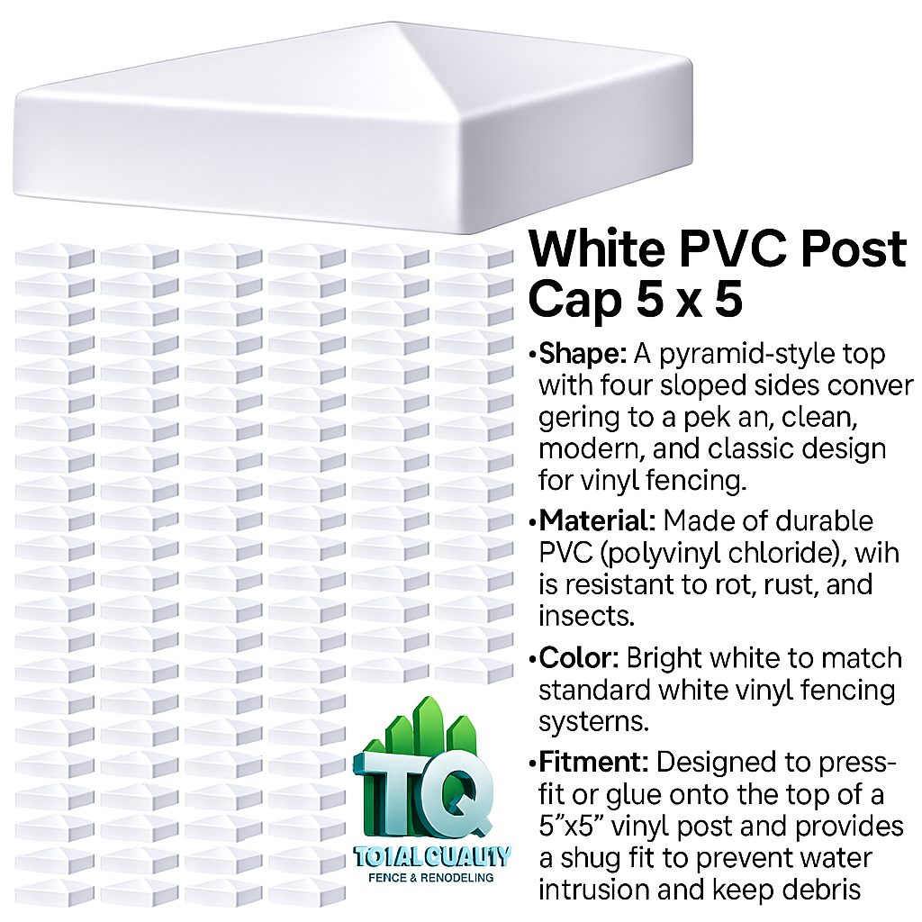 White PVC Post Cap 5 x 5