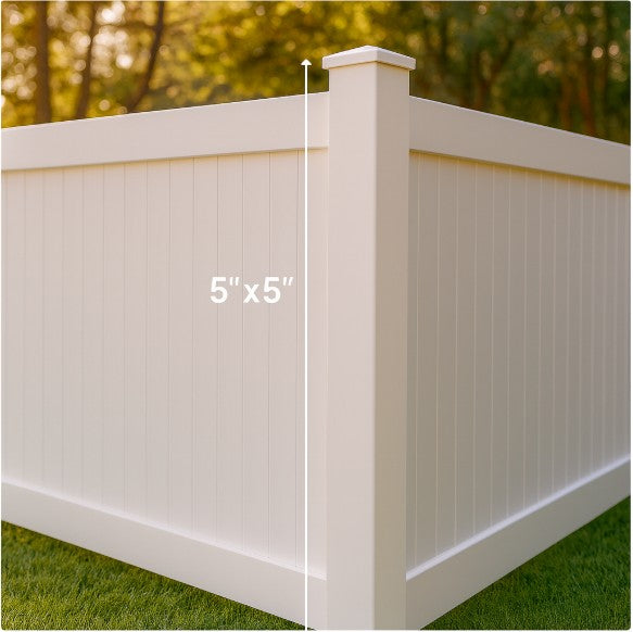 PVC White post 5x5x102