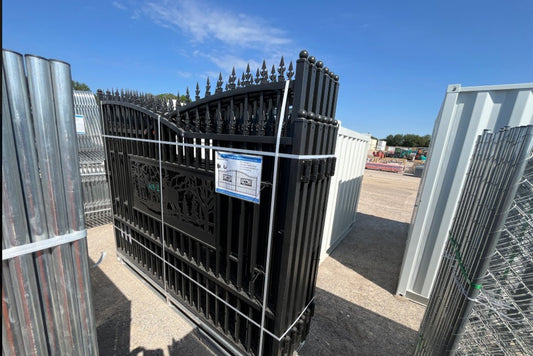 Quantity of (6) 2025 KJ K0720-6 20 ft x 7 ft Wrought Iron Bi-Parting Driveway Gate (Unused)