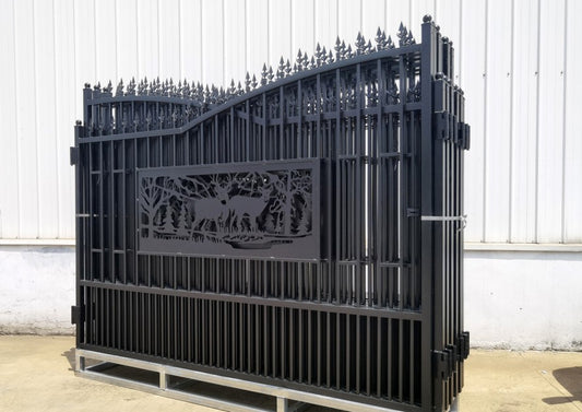 2025 SUNTOP S0720 20 ft Wrought Iron Bi-Parting Driveway Gate (Unused)