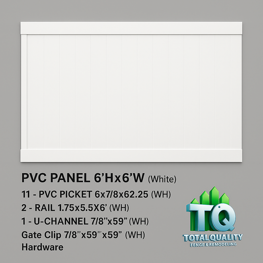 PVC PANEL 6'Hx6'W (White)
