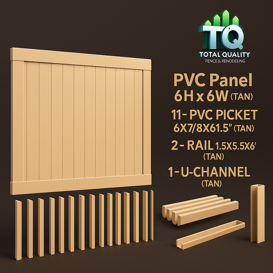 PVC Panel 6H x 6W ( TAN)