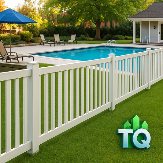 Melrose Flat Top White Vinyl Fence Panel – 4 ft (H) × 6 ft (W)