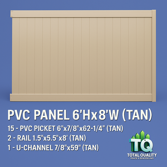 PVC PANEL 6HX8W (TAN)